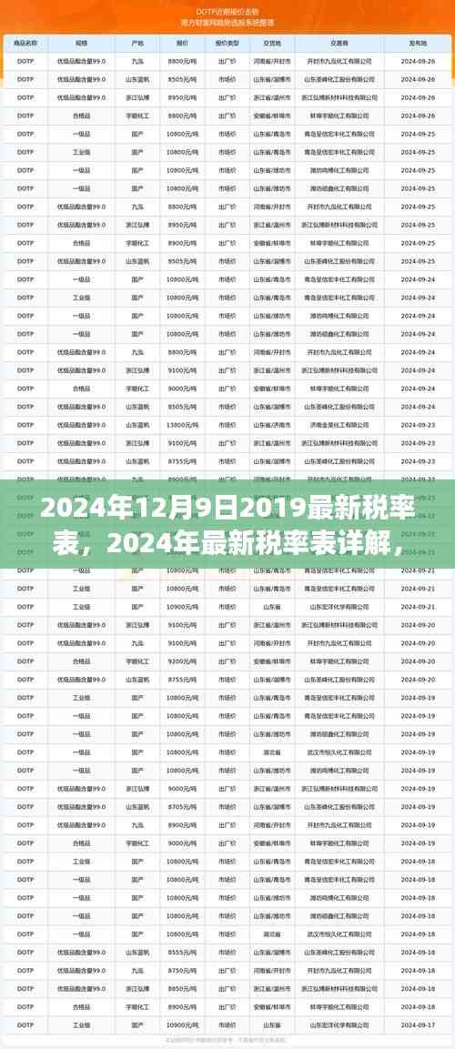 洞悉稅務(wù)變化,2024年最新稅率表詳解與未來規(guī)劃指南