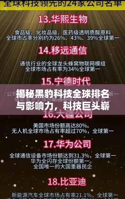 揭秘黑豹科技全球排名與影響力，科技巨頭嶄露頭角